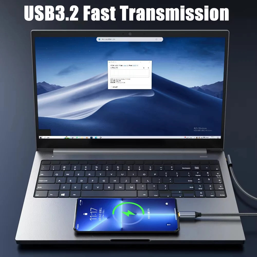 USB-C to USB-C PD 100W 10Gbps 4K@60Hz Cable – 5A Type-C USB-C Charging Cable HIP