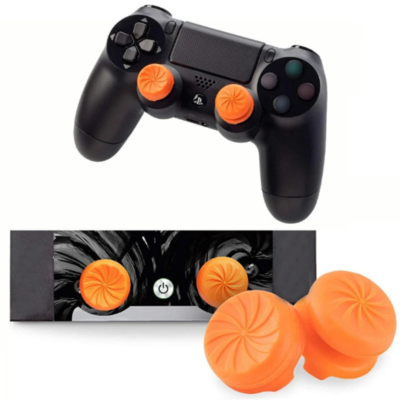 Silicone Thumb Grip Covers for PS4 & PS5 Controllers – 2 Pack Controller Thumb Grips HIP Orange