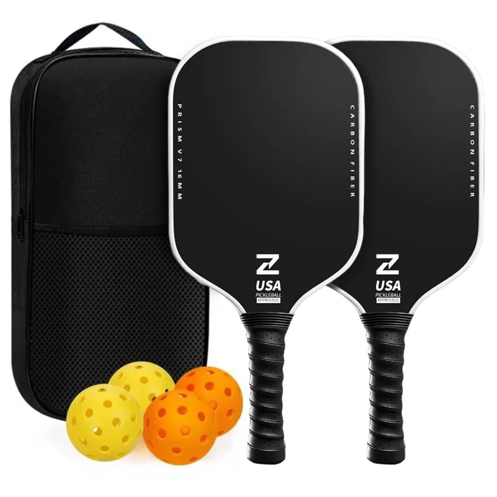T700 Carbon Fiber Pickleball Paddle – USAPA Approved Pickleball Paddle HIP White - Set