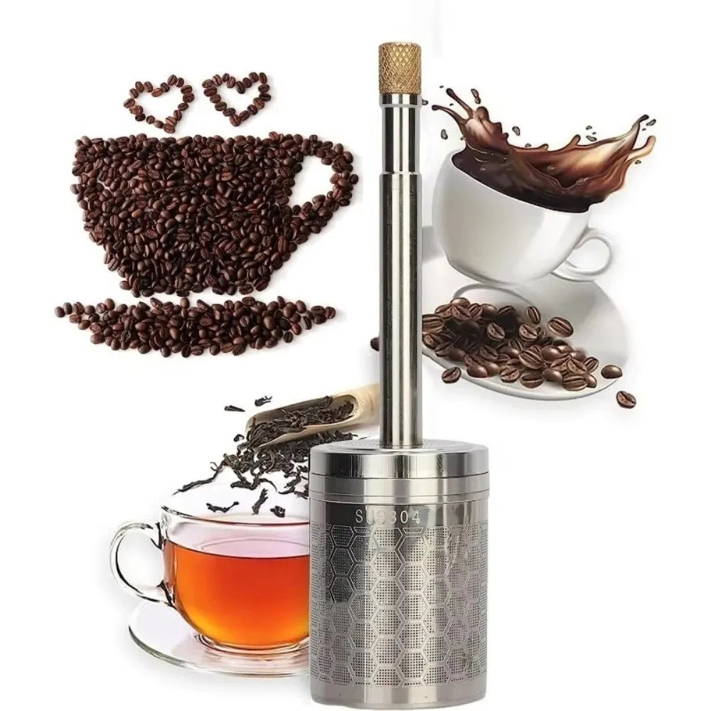 Press Coffee & Tea Infuser – Fine Mesh, Extended Handle Coffee Tea Infuser HIP