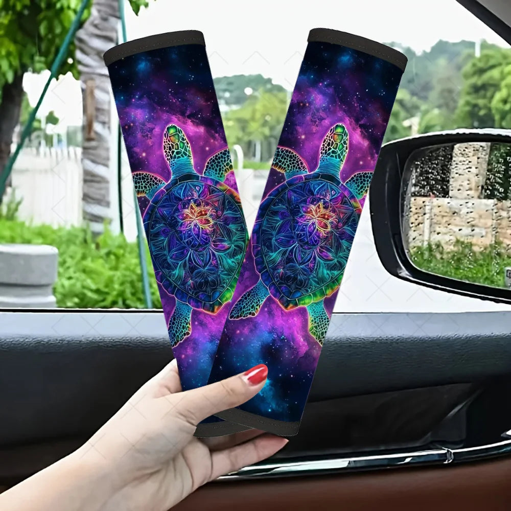 Sea Turtle Car Seat Belt Covers – Galactic & Mandala 2pcs Seat Belt Cover HIP