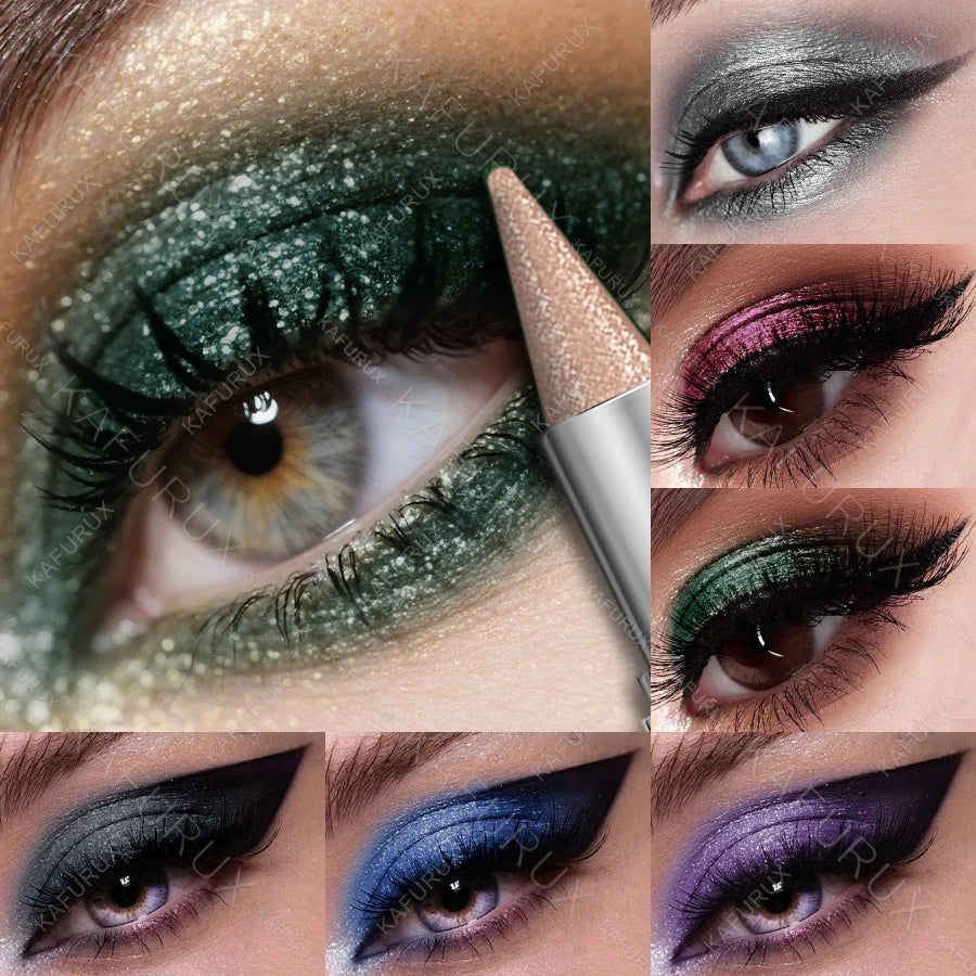 Metallic Glitter Eyeshadow Stick – Waterproof Shimmer Crayon Eyeshadow Stick HIP