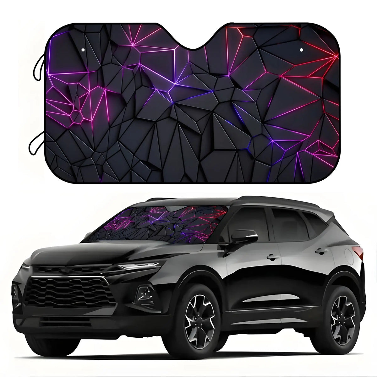 Cartoon Punk Geometric Windshield Sunshade – UV Protection Car Windshield Sunshade HIP