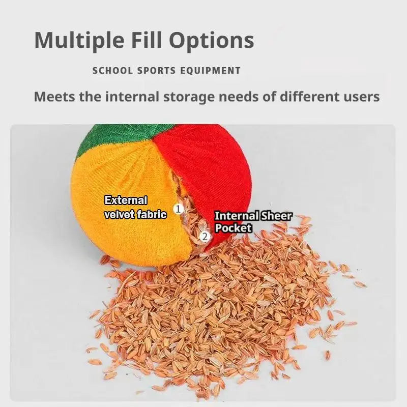 6pcs Funny Sandbag Throwing Game Mini Sandbags Rice Husks Sandbags And Balls Children's Kindergarten Competition Outdoor Toys HIP