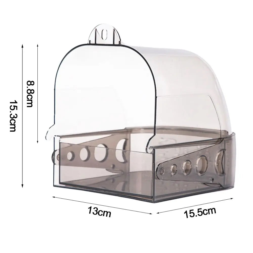 Wall-Mount Parrot Bath Tub – Drawer Style Bird Bath Box Bird Bath Box HIP