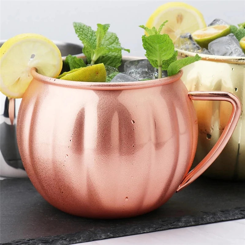 700ml Pumpkin Copper Stainless Steel Beer & Coffee Mug Stainless Steel Mug HIP