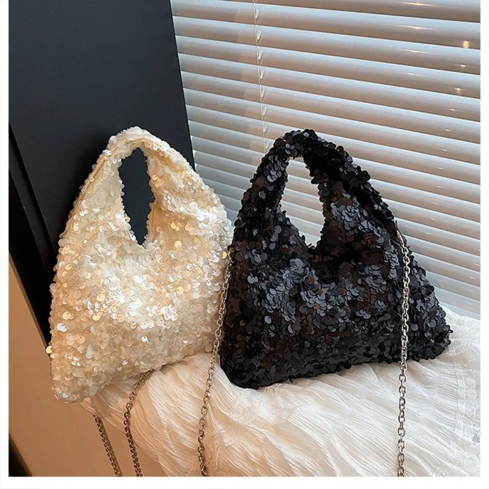 Glamorous Sequin Evening Bag – Women's Shining Shoulder Bag Sequin Evening Bag HIP