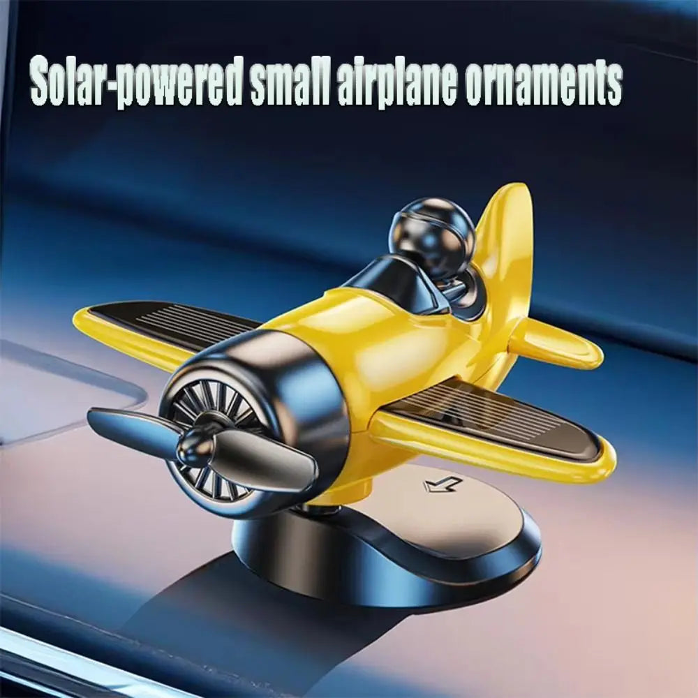 Solar Rotating Airplane Car Dashboard Ornament | 360° Spin Car Dashboard Ornament HIP