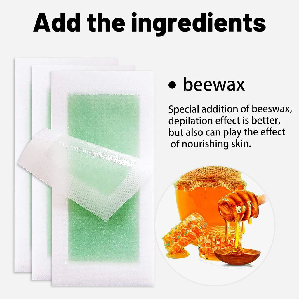 5pcs Rapid Effective Wax Strips for Hair Removal Double-Side Long Lasting Depilation Women Safe Paper For Legs/Bikini/Arm/Neck HIP