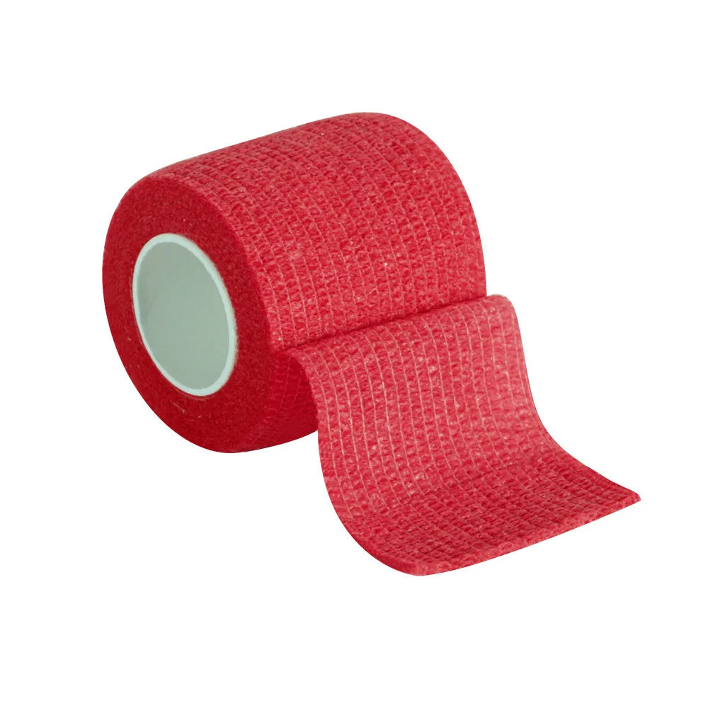 8-Color Elastic Self-Adhesive Gauze Bandage – Sports Wrap Sports Bandage Wrap HIP Red 10cm x 4.5m