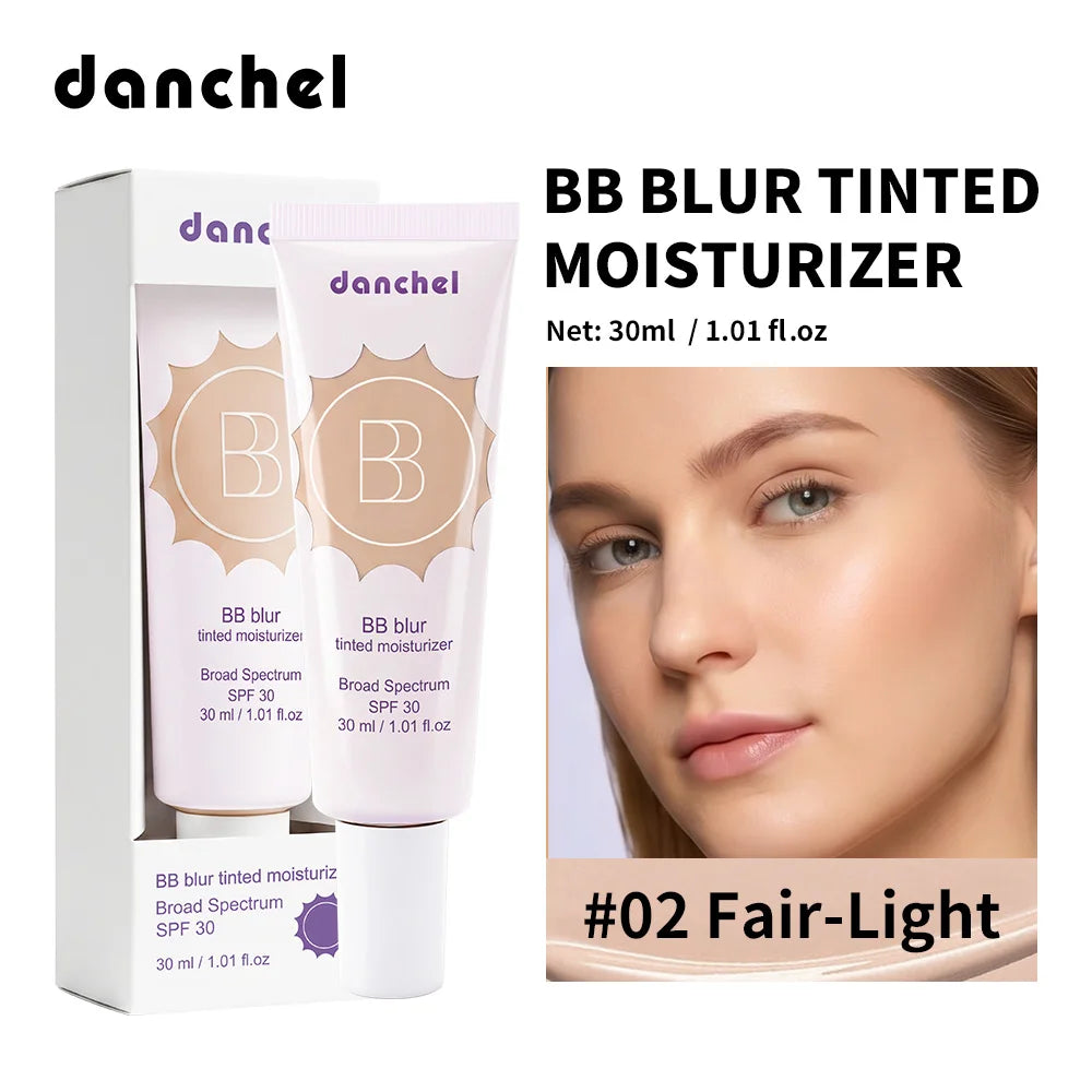 SPF30 BB Blur Tinted Moisturizer Medium Coverage Even Skin Tone Lightweight Sun Protection Face Makeup HIP 2Fair-Light