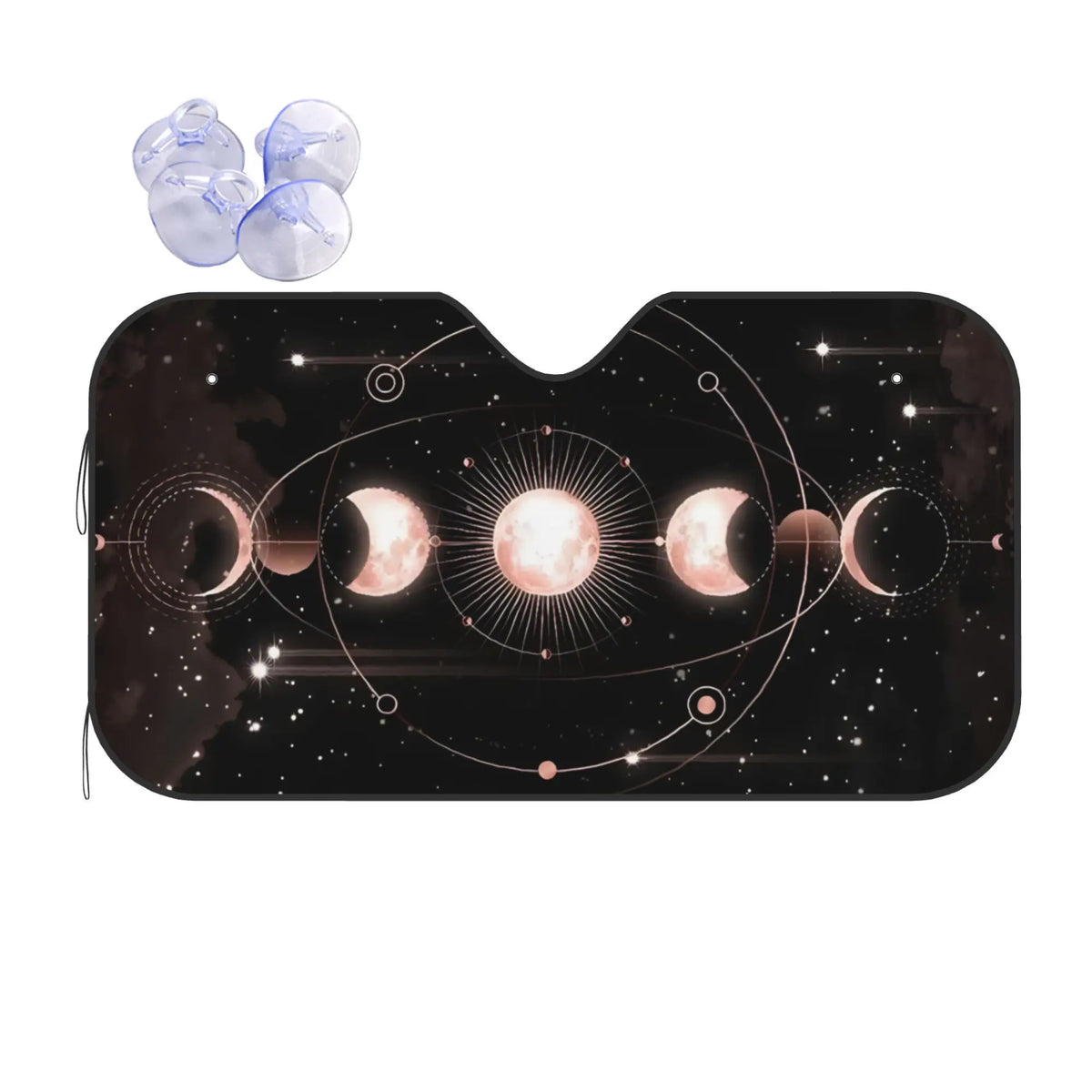 Moon Phase Starry Sky Car Sunshade – UV & Scratch Resistant Car Windshield Sunshade HIP