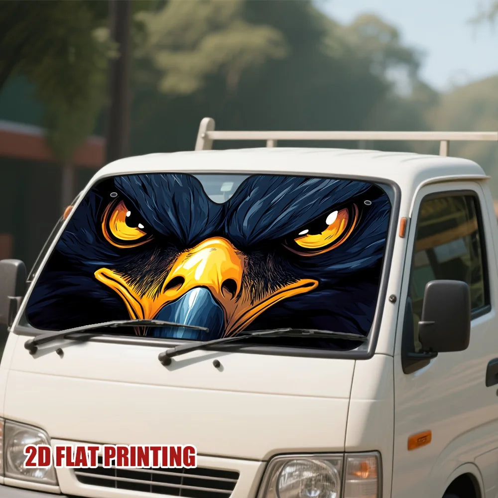 Eagle Stare Car Sun Visor – Easy Install Windshield Sunshade Car Windshield Sunshade HIP