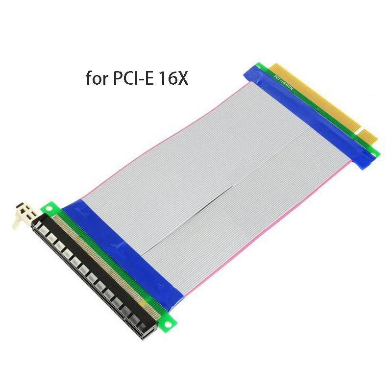 PCI-E 16X Ribbon Extension Cable PCIE 2.0 Riser Card 20CM PCIe Riser Cable HIP Default Title