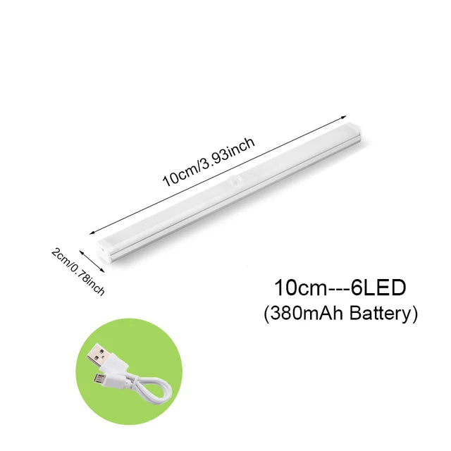 Motion Sensor Night Light USB Rechargeable 3-Color LED Strip Motion Sensor Night Light HIP 3colors in one Lamp 10cm