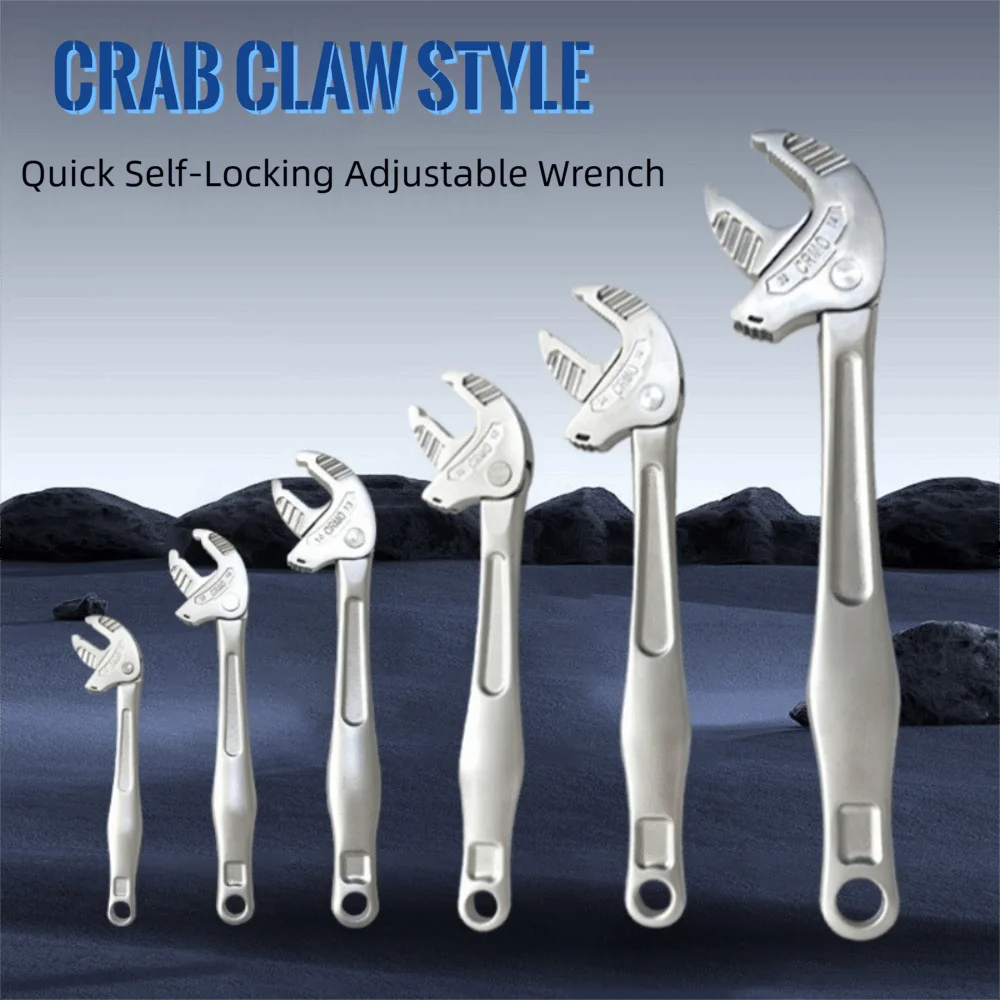 Heavy-Duty Chromium-Molybdenum Crab Claw Adjustable Wrench Adjustable Wrench HIP