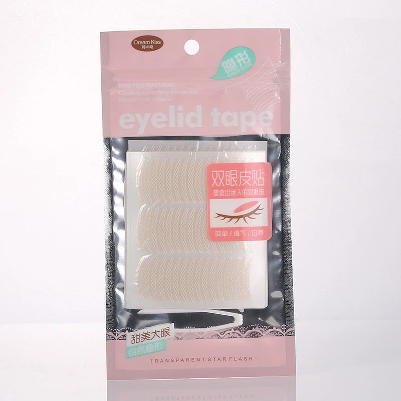 480PCS Invisible Double Eyelid Tape Self-Adhesive Gauze Slim/Wide Waterproof Fiber Stickers for eyelid with free Tools Cosmetics HIP 480Pcs-Bent08