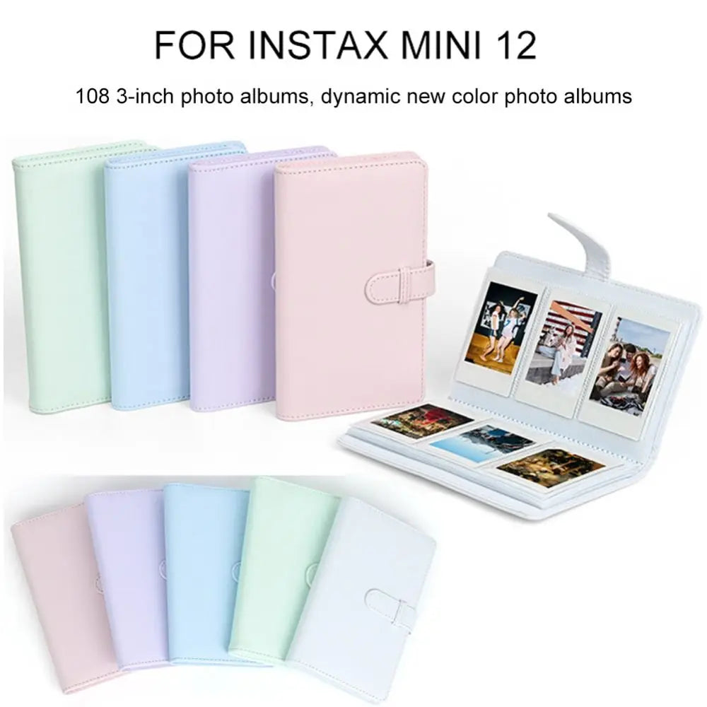 PU Leather 108-Pocket Instax Mini Photo Album – 3 Inch Instant Photo Album HIP
