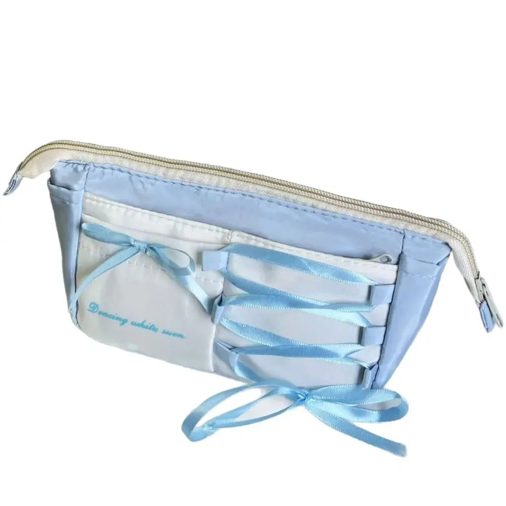 Blue Ballet Bow Pencil Case – Large Capacity Pen Bag Pencil Case HIP