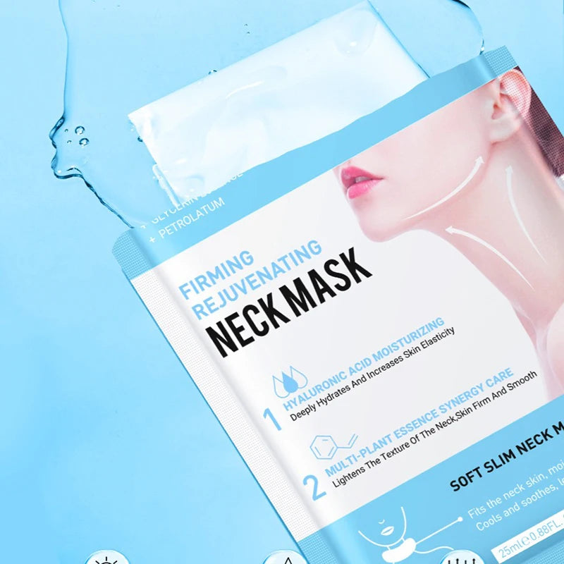 Goat Milk Hyaluronic Acid Collagen Neck Mask – 5 Pack Neck Sheet Mask HIP