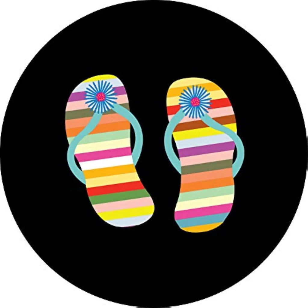 Daisy Flip Flop Spare Tire Cover – Polyester, UV & Water Resistant Spare Tire Cover HIP Acquiesce 14 in
