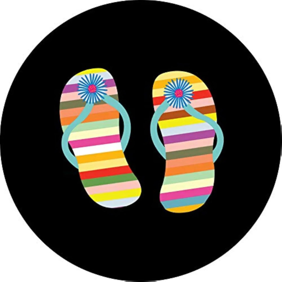 Daisy Flip Flop Spare Tire Cover – Polyester, UV & Water Resistant Spare Tire Cover HIP Acquiesce 14 in