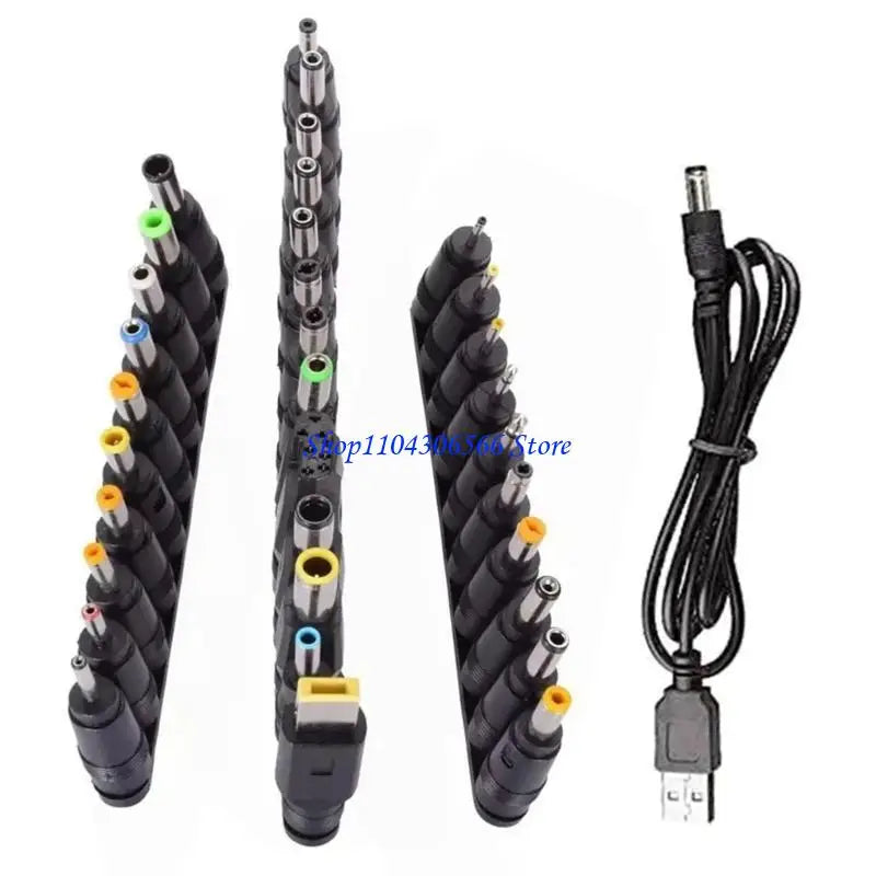 34-Piece USB to Barrel Jack Universal Power Adapter Kit Power Adapter Kit HIP