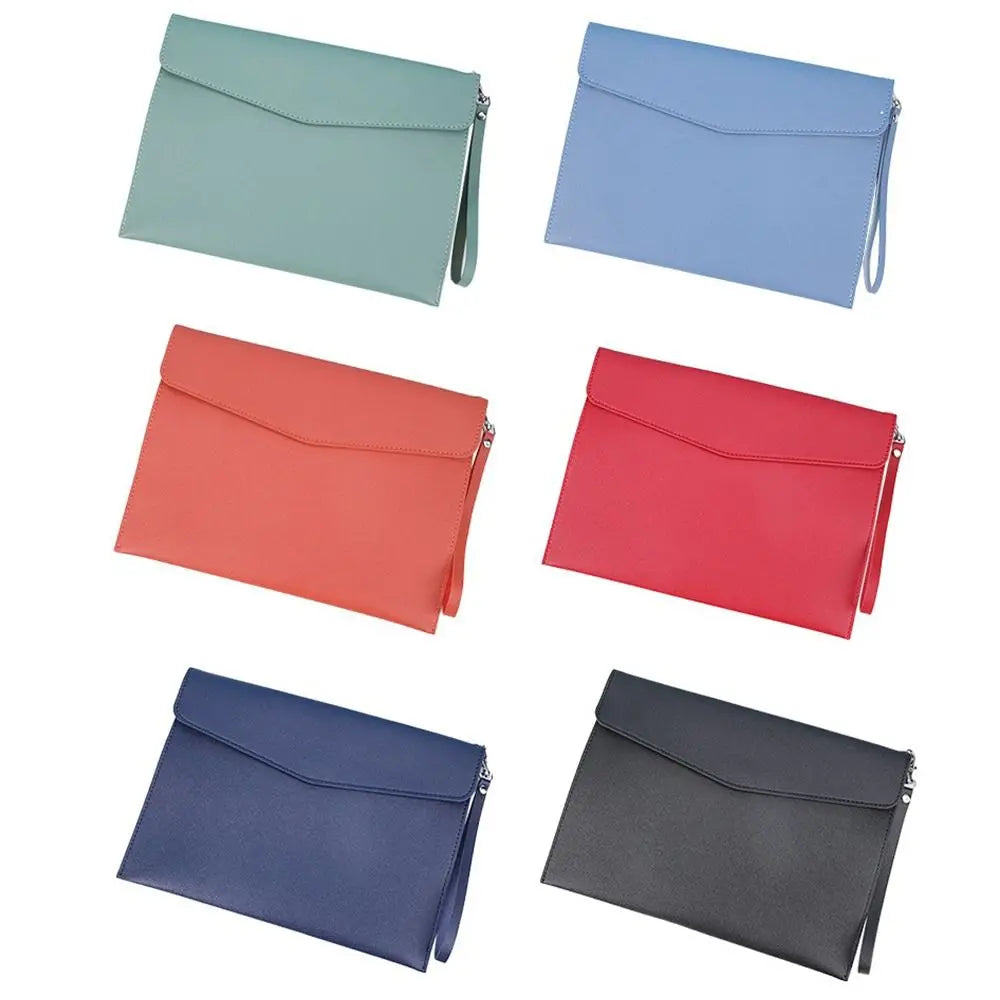 A4/A5 PU Leather Document Folder – Large Capacity Briefcase Leather Document Folder HIP