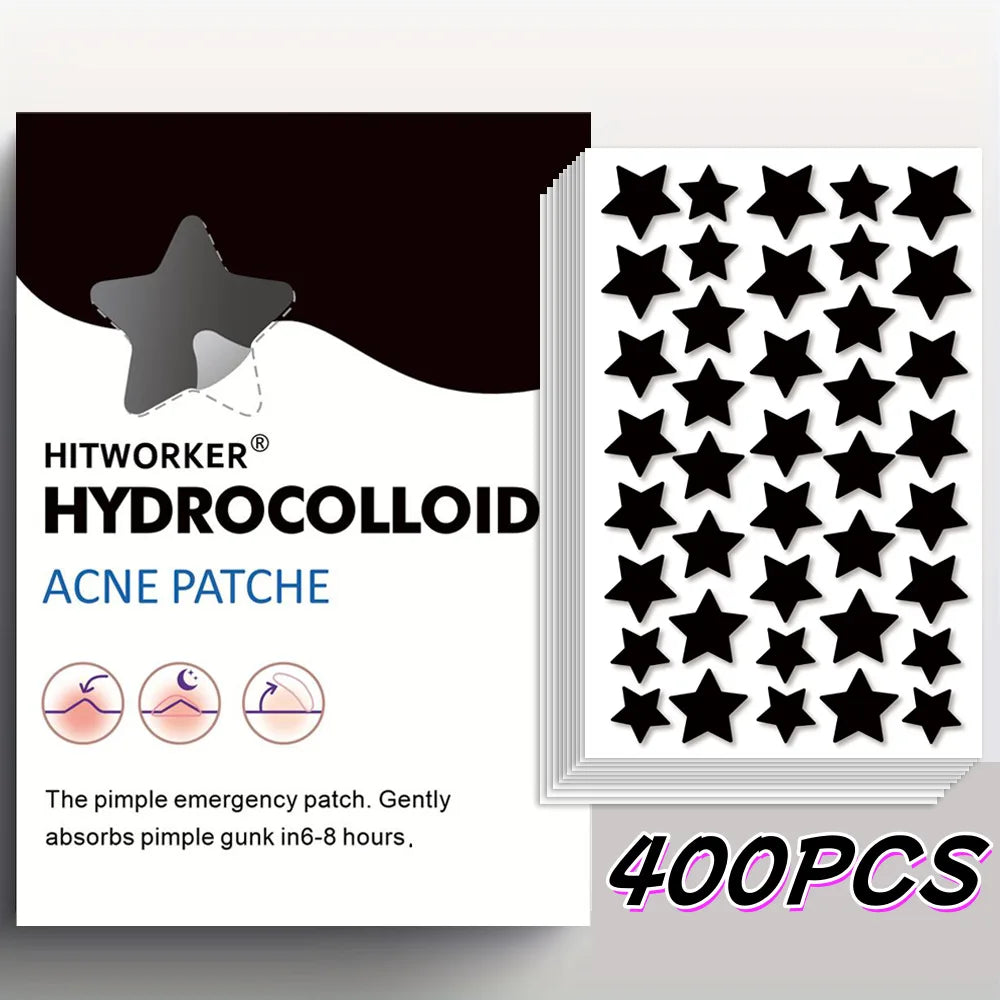 Black Star Shaped Hydrocolloid Acne Patch 200/400 Pieces/Box Acne Patch, Alcohol Free, Gentle And Non Irritating Absorption HIP