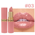 SAM SUGAR Metallic Glitter Lipstick – Waterproof Shimmer Gloss Glitter Lipstick HIP 03 3.5g Full Size