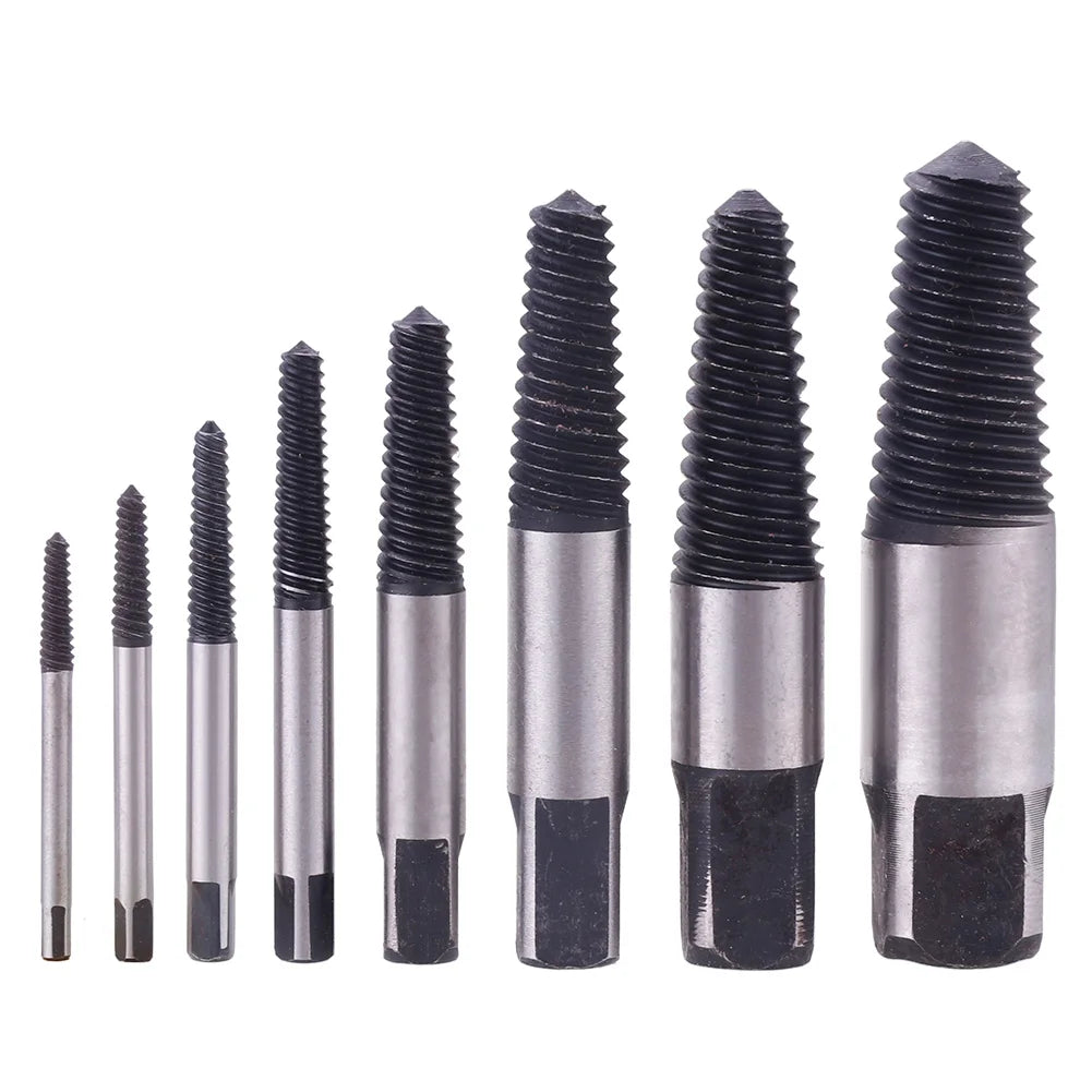 Screw Remover Extractor Drill Bits Carbon Steel Guide Set Broken End Bolt Removal Drill Set Damaged Bolts Remover Tools 1/8PCS HIP