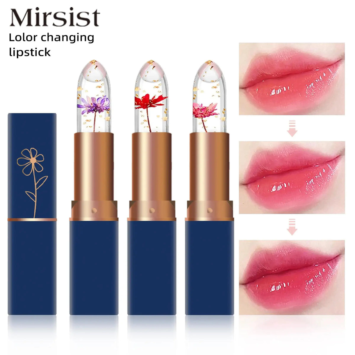 MIRSIST Color-Changing Jelly Flower Lipstick & Moisturizing Lip Balm Jelly Flower Lipstick HIP