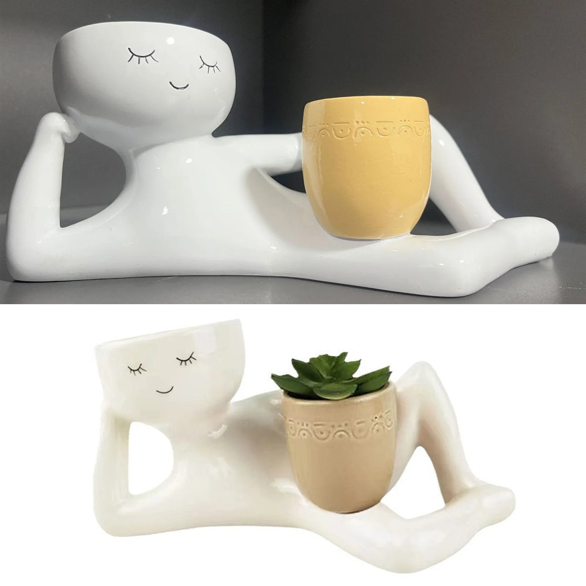 Succulent Pot Creative Breathable Synthetic Resin Flower Pot for Desktop Ornament Decoration HIP