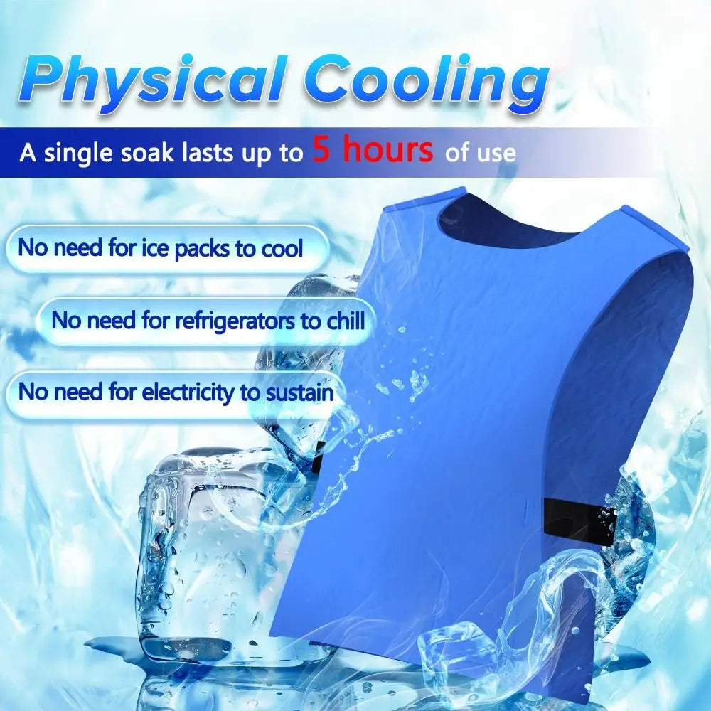 Water-Activated Evaporative Cooling Vest – Unisex Summer Evaporative Cooling Vest HIP