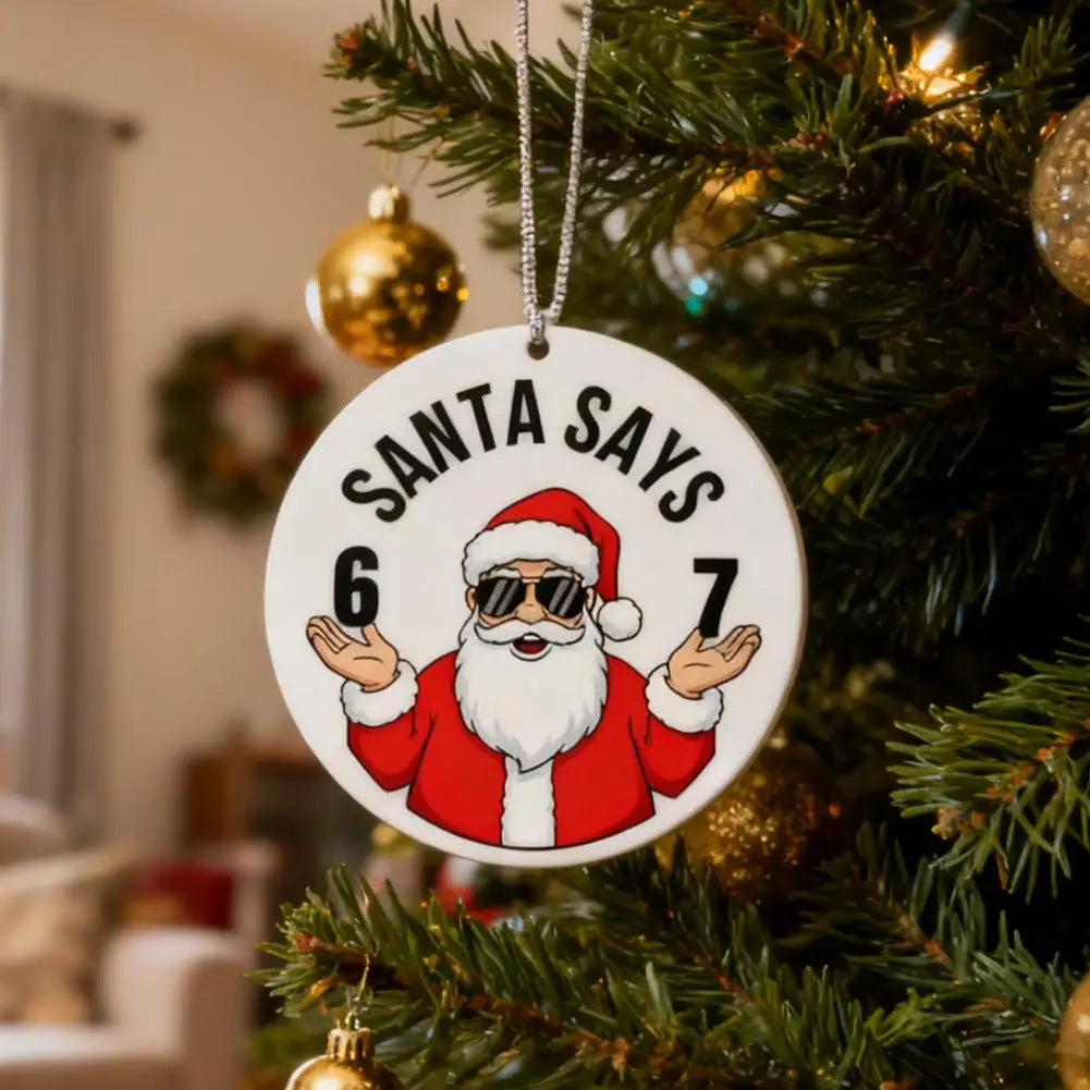 Christmas Pendant Decoration Funny 67 Six Seven Christmas Tree Pendant Ornaments Home Christmas New Year Party Decoration Gifts HIP