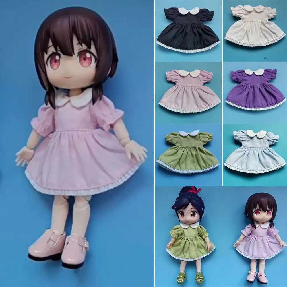 Handmade Puff Sleeve Doll Dresses – 6 Styles OB11 & BJD Doll Clothes HIP