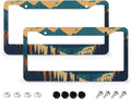 Mountains Forest Metal Aluminum License Plate Frames – 2 Pcs License Plate Frame HIP 1