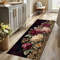 Vintage Peony Floral Runner Rug – Non-Slip Washable Mat Floral Runner Rug HIP 1 50X150cm-Felt