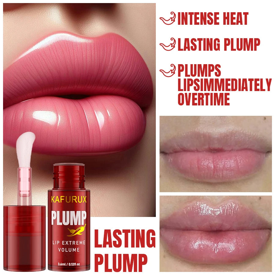 1/2PCS Lip Plump Long Lasting Lip Oil Moisturizing Lip Gloss Serum Instant Volumising Essence Oil Repair Lip Fine Lines Increase HIP