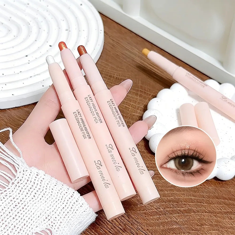 Pearl Glitter Aegyosal Eyeshadow Stick Shimmer Highlighter Pen for Under Eye Brightening Fine Sparkle Waterproof Liner Makeup HIP