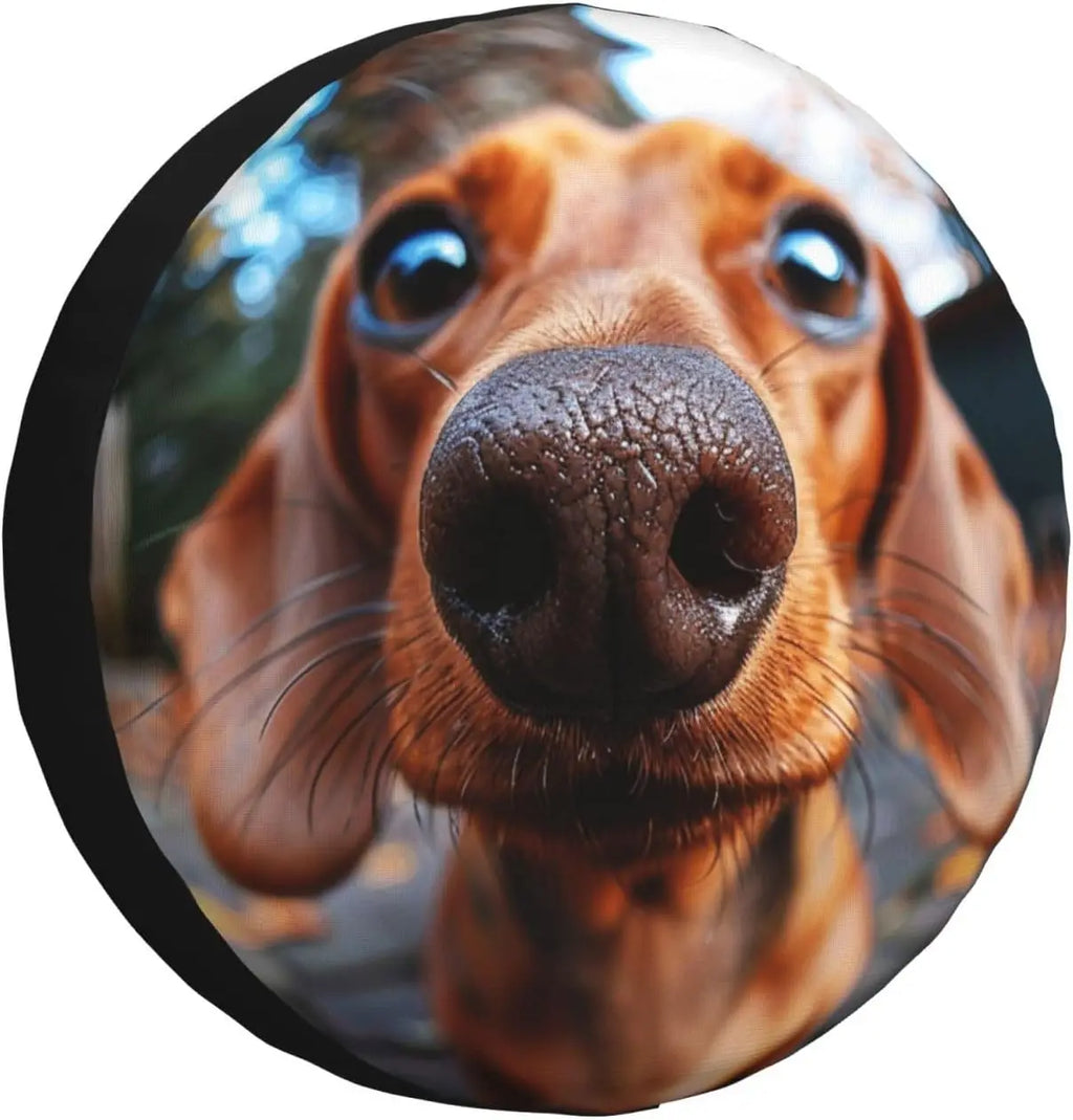 Dachshund Dog Spare Tire Cover – Weatherproof Universal Fit Spare Tire Cover HIP 1 15in