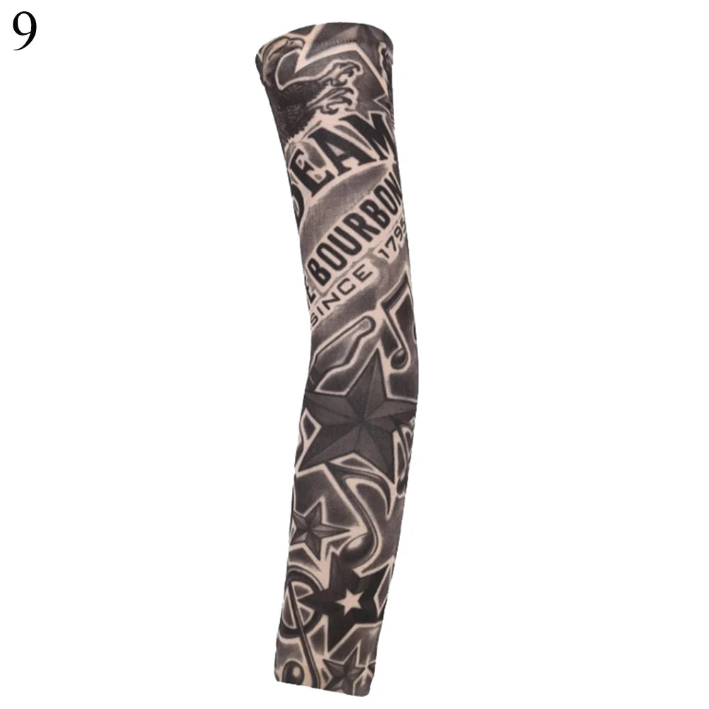 Flower Tattoo Arm Sleeves – UV Sun Protection, Men & Women UV Arm Sleeve HIP 9