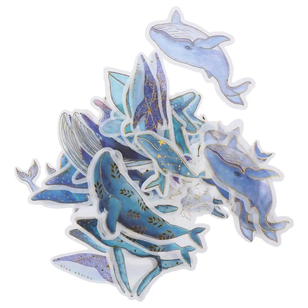 60-Pc Washi Paper Marine Life Stickers – DIY Craft Decor Decorative Washi Stickers HIP Beige