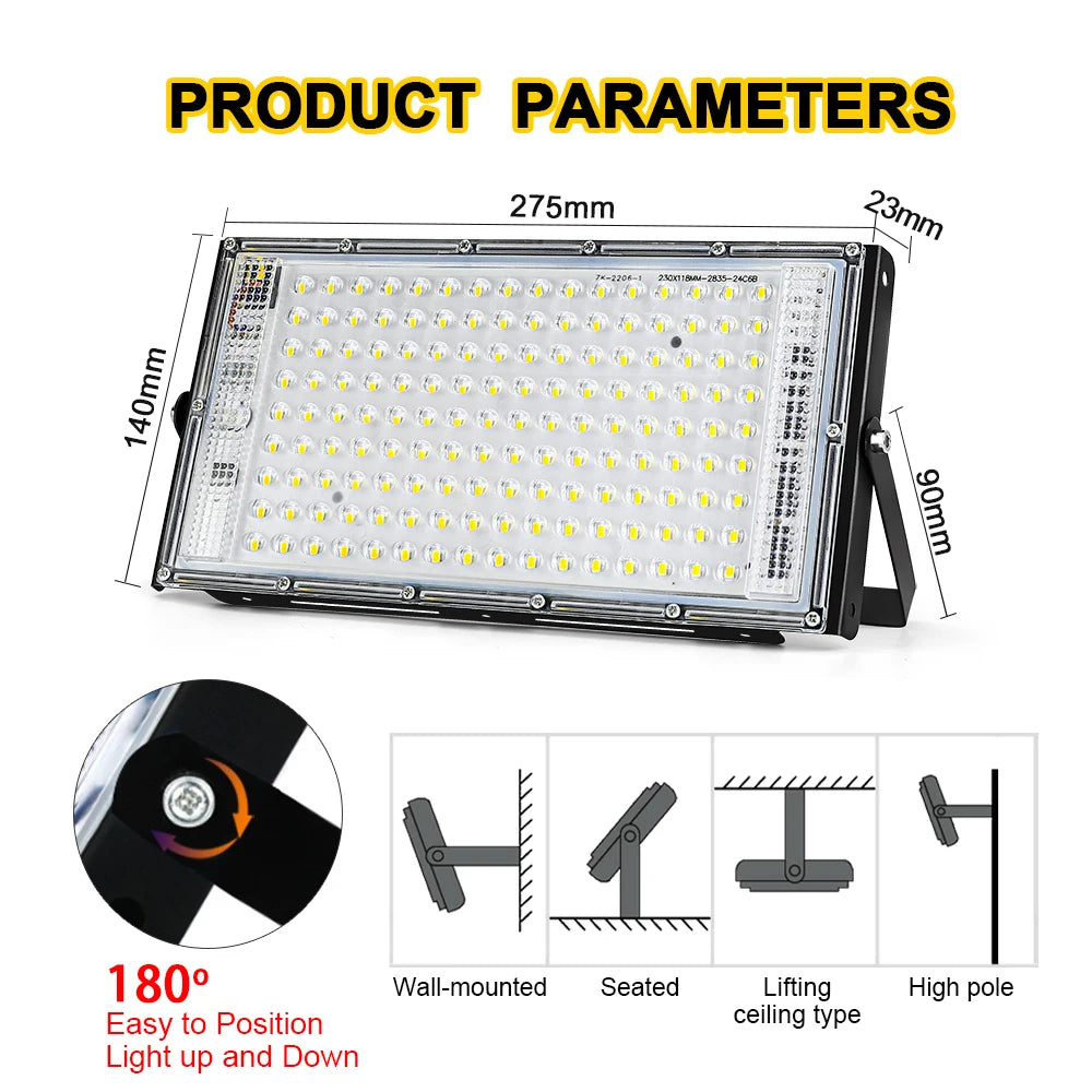 YNL 50W 100W 150W LED Flood Light IP65 Waterproof Outdoor LED Flood Light HIP