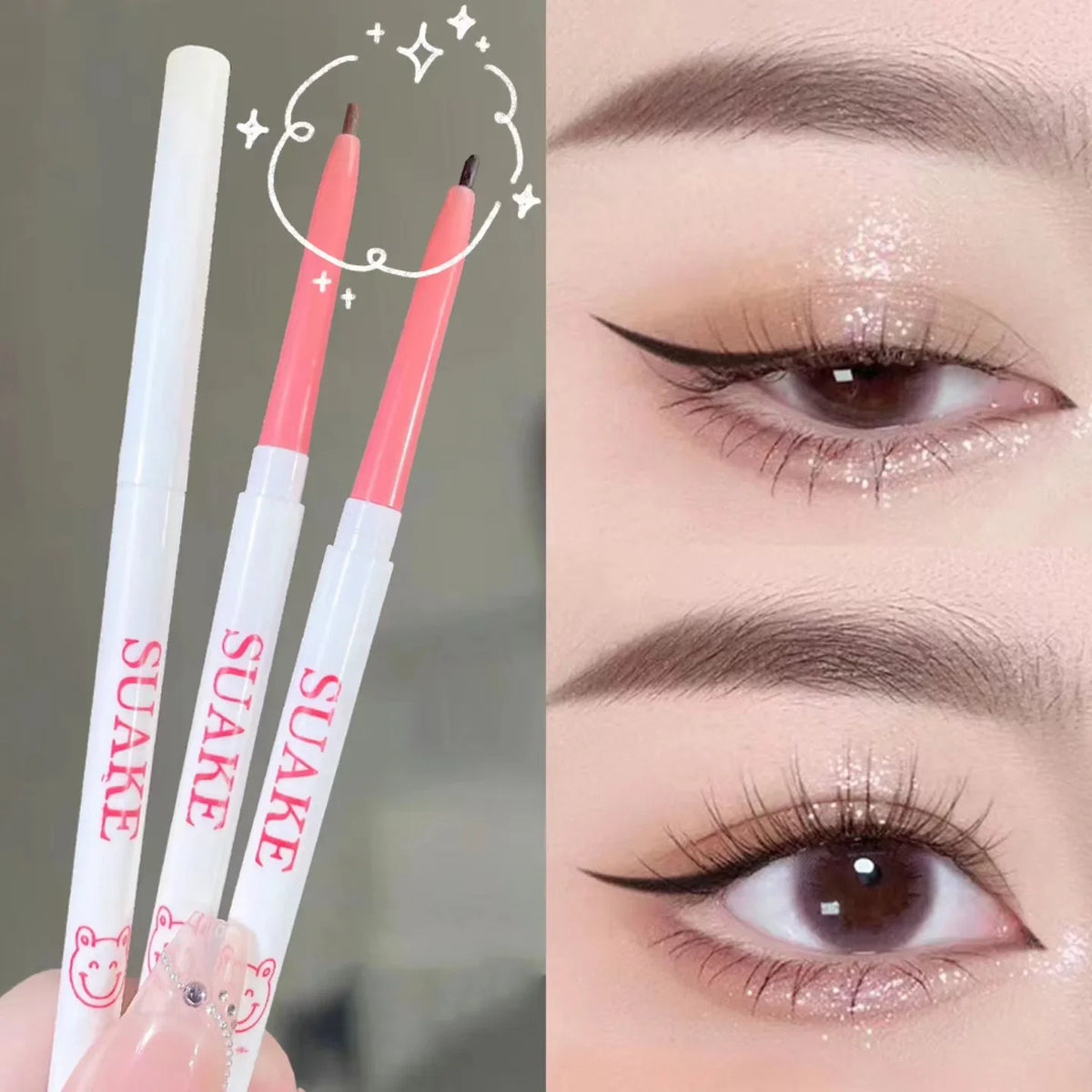 Gel Eyeliner Pencil Super Fine Easy To Wear Quick Dry Lasting Black Brown Matte Shadow Lying Silkworm Pen Eye Makeup Cosmetics HIP