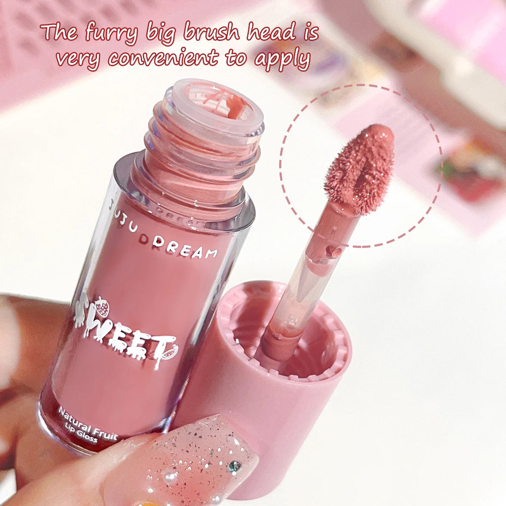 JUJU Dream Glossy Mirror Lip Gloss – Nude, Moisturizing, Waterproof Lip Gloss HIP