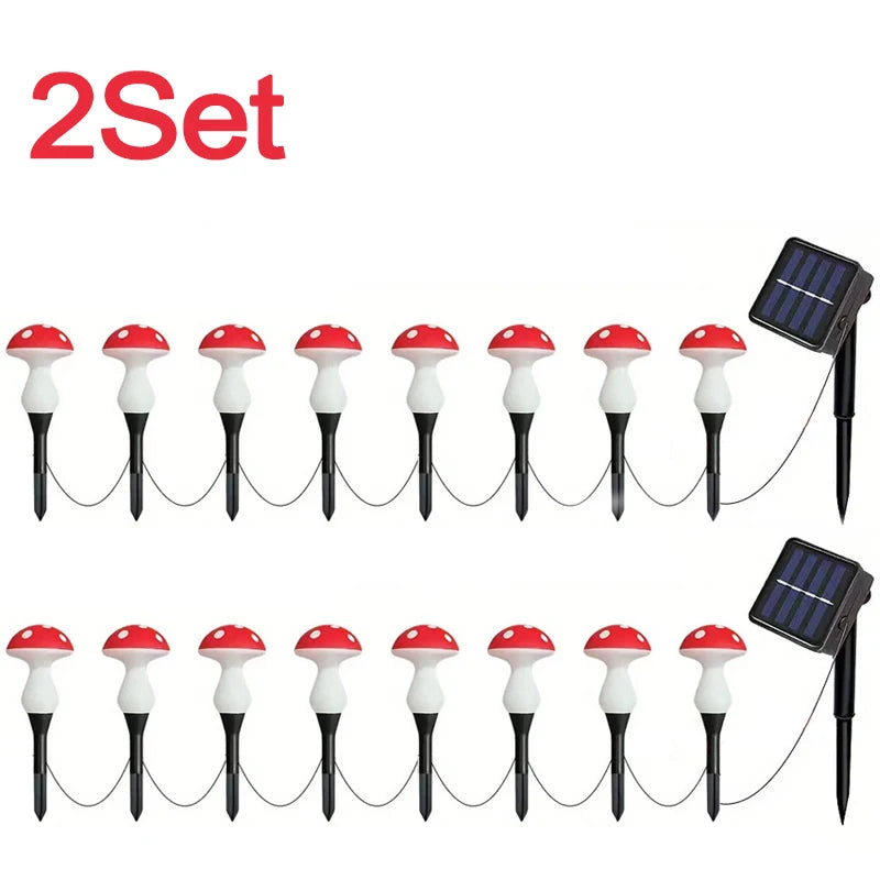 LED Solar Mushroom Garden Lights – Waterproof Pathway Decor Solar Garden Lights HIP 2 Set