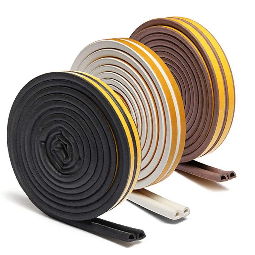 Self-Adhesive Foam Door & Window Seal Strip – 5M/10M Foam Seal Strip HIP Brown-10m
