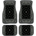 Black Bandana Car Floor Mats – 4-Piece Front & Rear Set Car Floor Mats HIP 1 one size