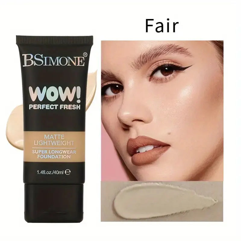 Perfect Fresh Matte Foundation Lightweight Super Longwear Hydrating Natural Finish Buildable Coverage Non-Cakey Suitable For Dry HIP Color-FAIR 40MLor1.35oz